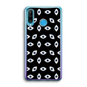 CaseCompany Eyes pattern: Huawei P30 Lite Transparant Hoesje