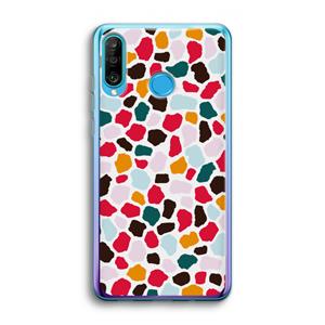 CaseCompany Colored Giraffe: Huawei P30 Lite Transparant Hoesje