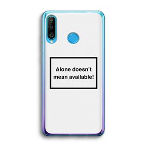 CaseCompany Alone: Huawei P30 Lite Transparant Hoesje