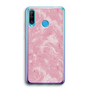 CaseCompany Abstract Painting Pink: Huawei P30 Lite Transparant Hoesje