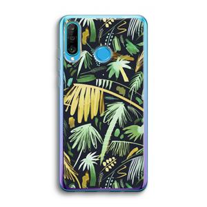 CaseCompany Tropical Palms Dark: Huawei P30 Lite Transparant Hoesje