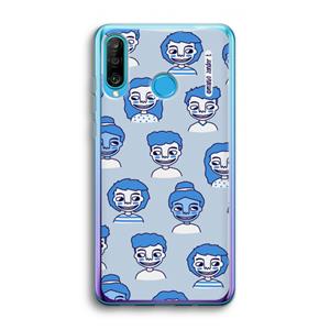 CaseCompany Gezichtjes: Huawei P30 Lite Transparant Hoesje