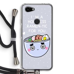 CaseCompany I'm A Hopeless Ramen-Tic For You: Pixel 3a Transparant Hoesje met koord