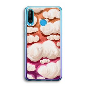 CaseCompany Katoen Wolken: Huawei P30 Lite Transparant Hoesje