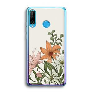 CaseCompany Floral bouquet: Huawei P30 Lite Transparant Hoesje