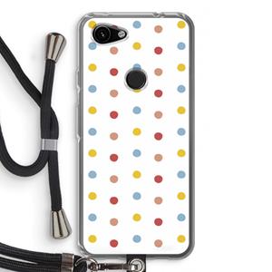 CaseCompany Bollen: Pixel 3a Transparant Hoesje met koord