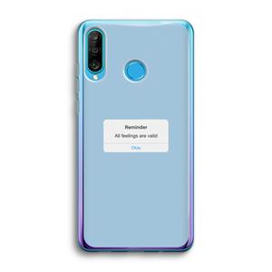CaseCompany Reminder: Huawei P30 Lite Transparant Hoesje