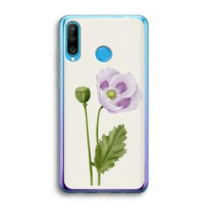 CaseCompany Purple poppy: Huawei P30 Lite Transparant Hoesje
