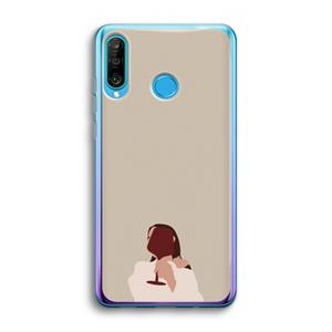 CaseCompany I drink wine: Huawei P30 Lite Transparant Hoesje