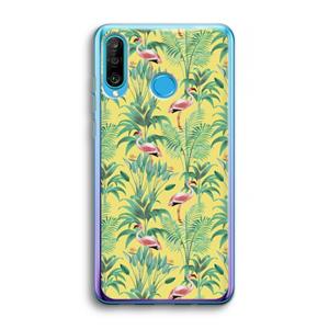 CaseCompany Flamingo party: Huawei P30 Lite Transparant Hoesje