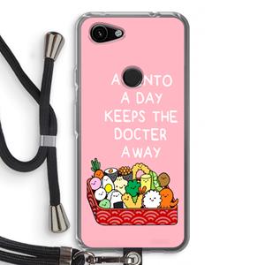 CaseCompany Bento a day: Pixel 3a Transparant Hoesje met koord