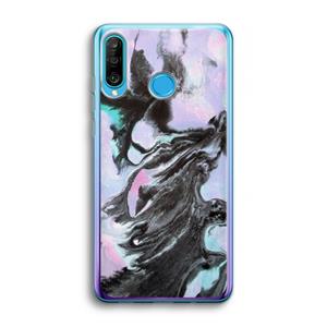 CaseCompany Pastel zwart: Huawei P30 Lite Transparant Hoesje