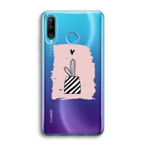 CaseCompany Zwart-wit cactus: Huawei P30 Lite Transparant Hoesje