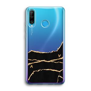 CaseCompany Gouden marmer: Huawei P30 Lite Transparant Hoesje