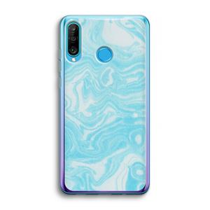 CaseCompany Waterverf blauw: Huawei P30 Lite Transparant Hoesje