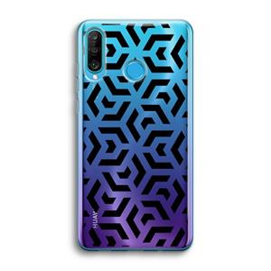 CaseCompany Crazy pattern: Huawei P30 Lite Transparant Hoesje