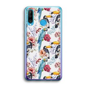 CaseCompany Bloemen tukan: Huawei P30 Lite Transparant Hoesje