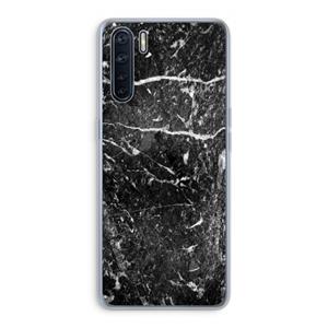 CaseCompany Zwart marmer: Oppo A91 Transparant Hoesje