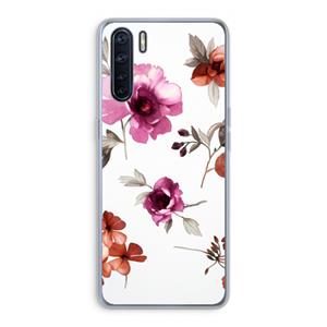 CaseCompany Geschilderde bloemen: Oppo A91 Transparant Hoesje