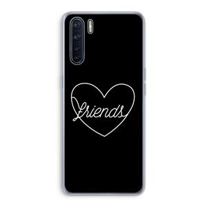 CaseCompany Friends heart black: Oppo A91 Transparant Hoesje