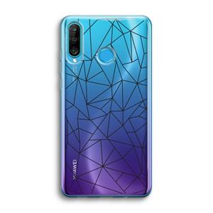 CaseCompany Geometrische lijnen zwart: Huawei P30 Lite Transparant Hoesje