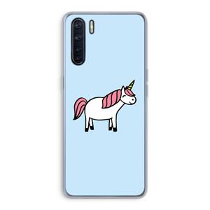 CaseCompany Eenhoorn: Oppo A91 Transparant Hoesje