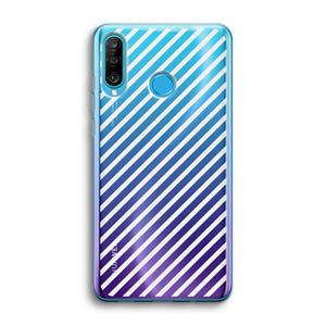 CaseCompany Strepen zwart-wit: Huawei P30 Lite Transparant Hoesje