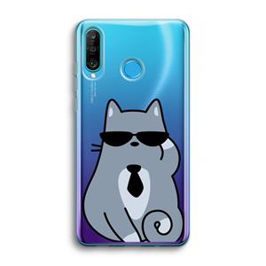 CaseCompany Cool cat: Huawei P30 Lite Transparant Hoesje