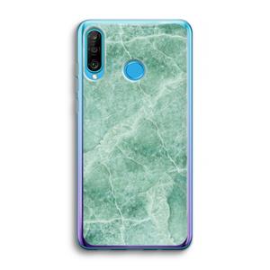 CaseCompany Groen marmer: Huawei P30 Lite Transparant Hoesje
