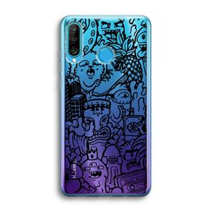 CaseCompany Vexx Black Mixtape: Huawei P30 Lite Transparant Hoesje