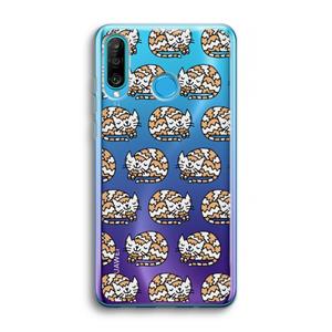 CaseCompany Slapende poes: Huawei P30 Lite Transparant Hoesje