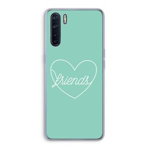 CaseCompany Friends heart pastel: Oppo A91 Transparant Hoesje