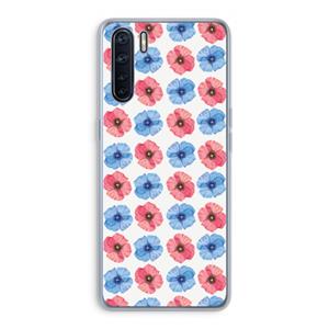 CaseCompany Klaproosjes: Oppo A91 Transparant Hoesje