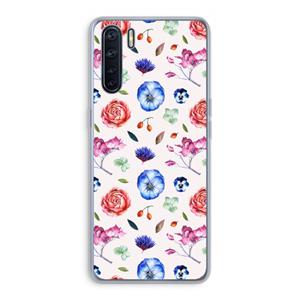 CaseCompany Bloemetjes: Oppo A91 Transparant Hoesje