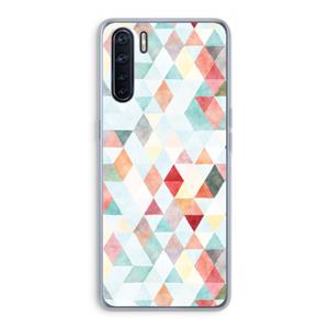 CaseCompany Gekleurde driehoekjes pastel: Oppo A91 Transparant Hoesje