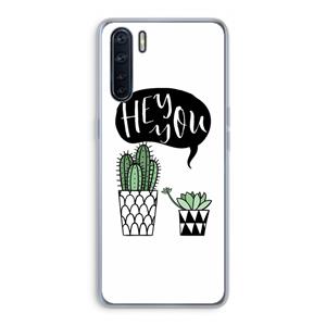 CaseCompany Hey you cactus: Oppo A91 Transparant Hoesje