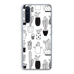 CaseCompany Cactusmotief: Oppo A91 Transparant Hoesje