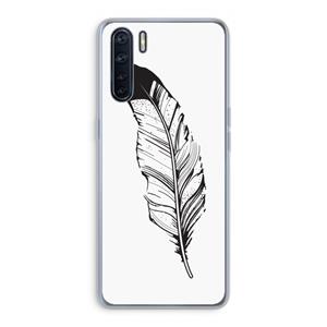 CaseCompany Pluim: Oppo A91 Transparant Hoesje