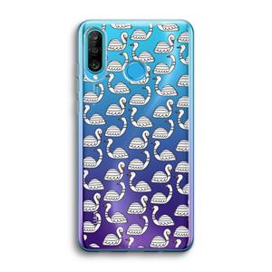 CaseCompany Zwanen: Huawei P30 Lite Transparant Hoesje
