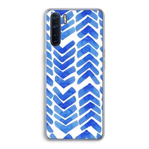 CaseCompany Blauwe pijlen: Oppo A91 Transparant Hoesje