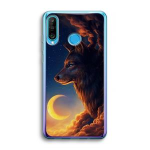CaseCompany Night Guardian: Huawei P30 Lite Transparant Hoesje