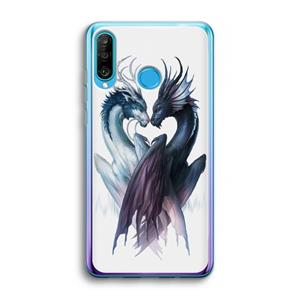 CaseCompany Yin Yang Dragons: Huawei P30 Lite Transparant Hoesje
