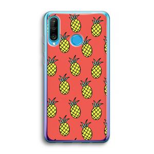 CaseCompany Ananas: Huawei P30 Lite Transparant Hoesje