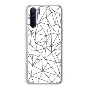 CaseCompany Geometrische lijnen zwart: Oppo A91 Transparant Hoesje