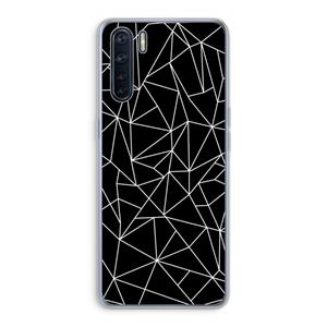 CaseCompany Geometrische lijnen wit: Oppo A91 Transparant Hoesje