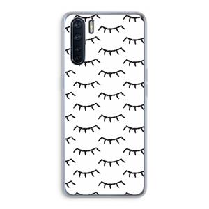 CaseCompany Wimpers: Oppo A91 Transparant Hoesje