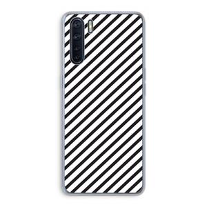 CaseCompany Strepen zwart-wit: Oppo A91 Transparant Hoesje