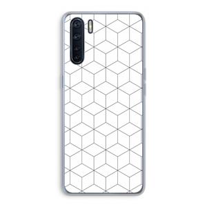 CaseCompany Zwart-witte kubussen: Oppo A91 Transparant Hoesje