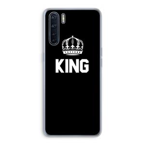 CaseCompany King zwart: Oppo A91 Transparant Hoesje