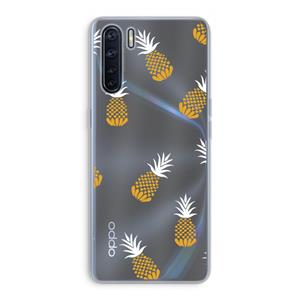 CaseCompany Ananasjes: Oppo A91 Transparant Hoesje